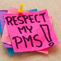 Post it labels saying respect my PMS!